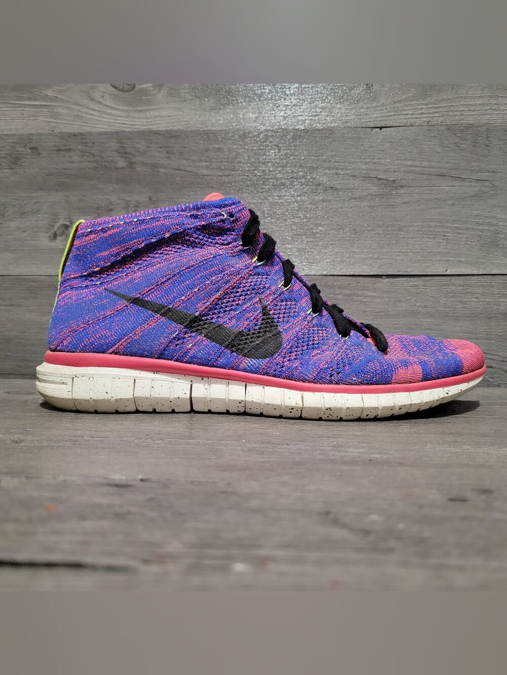 Nike Free Flyknit Chukka Pr Qs Men's Size 12 World Cup Purple Shoes 640652-400